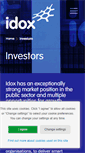 Mobile Screenshot of investors.idoxgroup.com